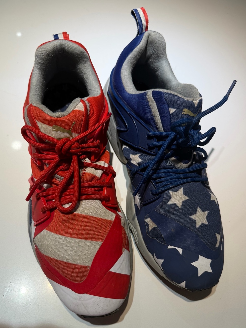 Puma Red & Blue Star and Stripe Sneakers